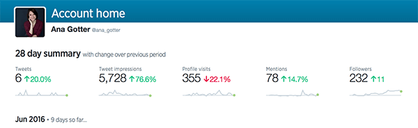 Twitter Analytics-Statistiken