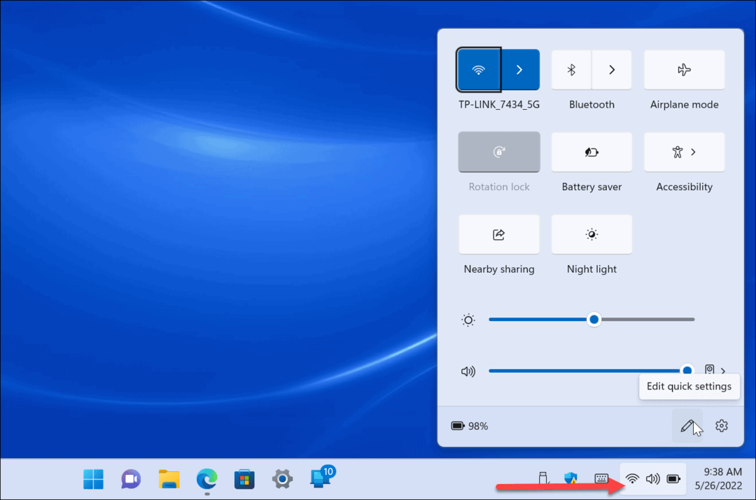 Schnelleinstellungen unter Windows 11