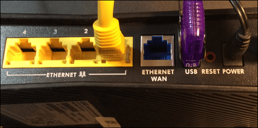 USB-Anschluss am Router
