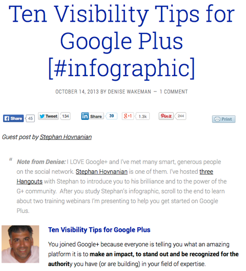 10 Sichtbarkeitstipps für Google Plus