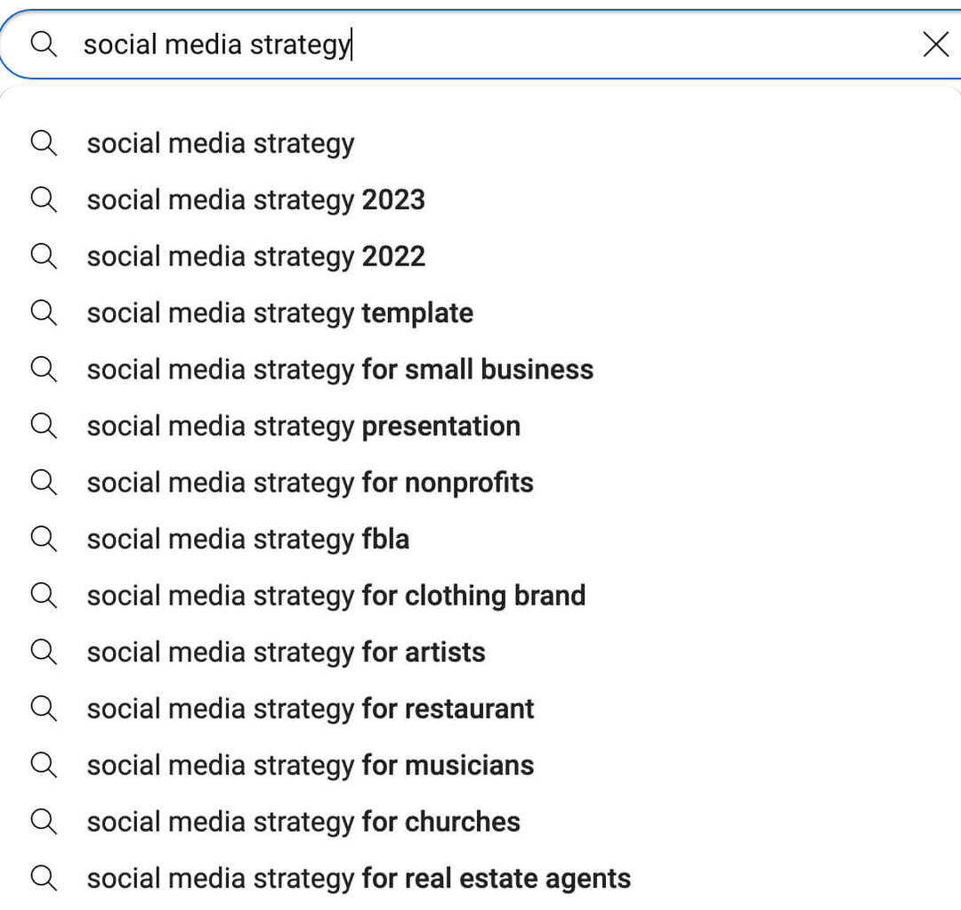 Erstellen Sie eine SEO-Strategie für YouTube und erstellen Sie eine Keyword-Liste für die Suche