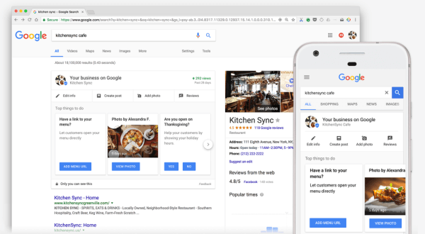 Google hat in der Suche ein neues einfaches, leicht zugängliches Geschäfts-Dashboard eingeführt.