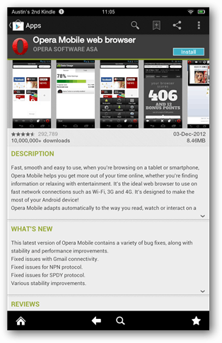 Opera Mobile Webbrowser