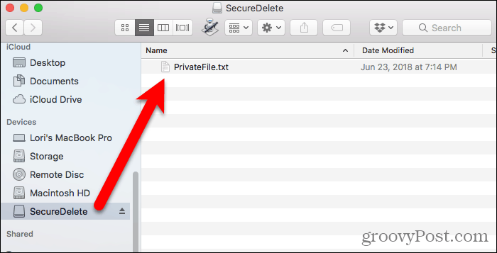 Datei im Disk-Image in FInder