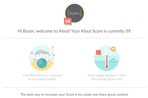 klout Anzeige