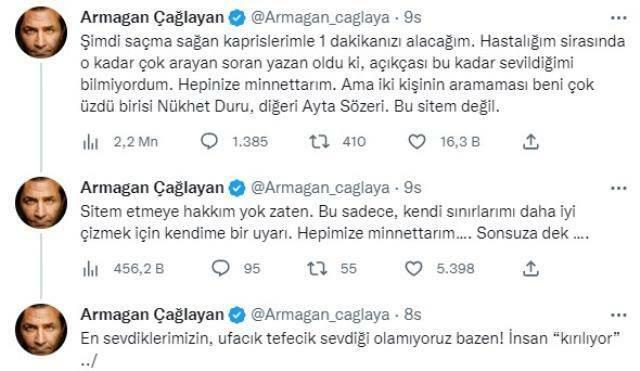 Armağan Çağlayan tadelte zwei berühmte Namen