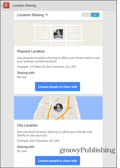 Standorteinstellungen für Google Android App aktualisieren