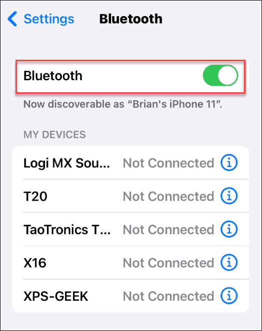 Bluetooth teilt ein Wi-Fi-Passwort auf dem iPhone