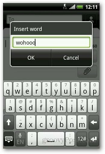 Wörterbuch hinzufügen Android 11
