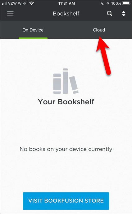 Keine Bücher in BookFusion auf iOS-Geräten