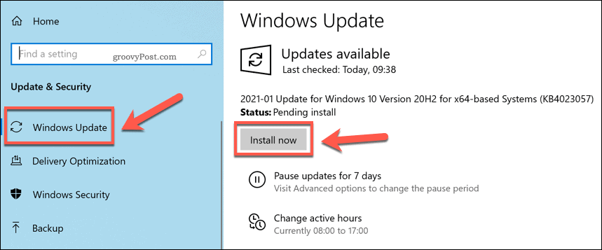 Neue Windows-Updates installieren