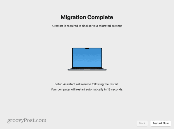 Migrationsassistent abgeschlossen