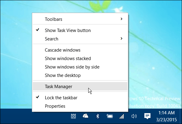 Öffnen Sie den Task-Manager Windows 10