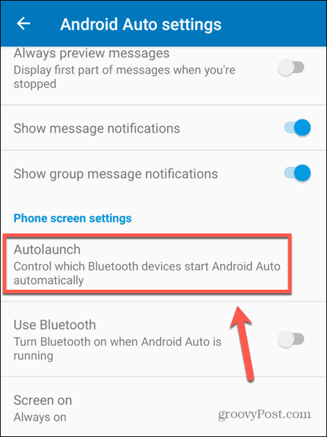 Autostart-Einstellungen für Android