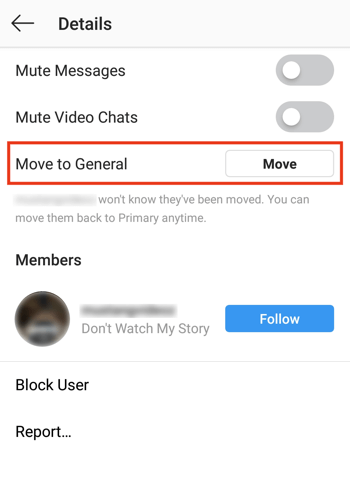 Nachrichten im Posteingang für Direktnachrichten des Instagram Creator-Profils ändern, Schritt 1.