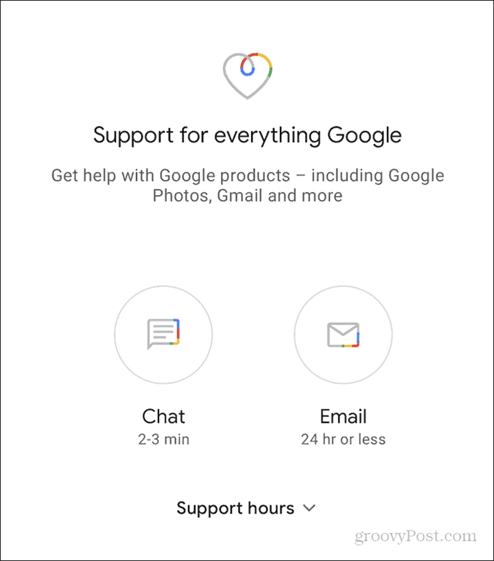 Google One-Unterstützung