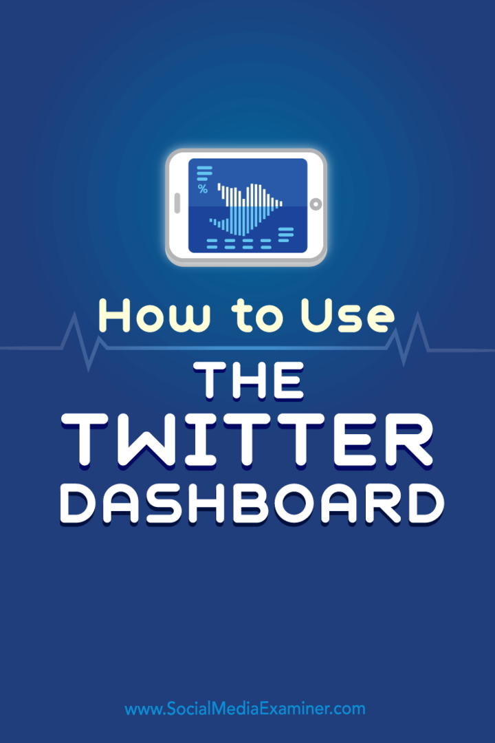 Tipps zur Verwendung des Twitter-Dashboards zur Verwaltung Ihres Twitter-Marketings.