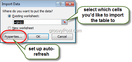 Importieren Sie ein Datentool in Excel 2010