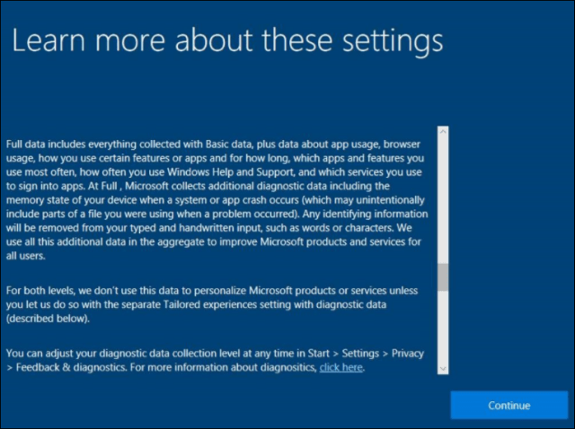 Windows 10 Weitere Informationen Datenschutzeinstellungen