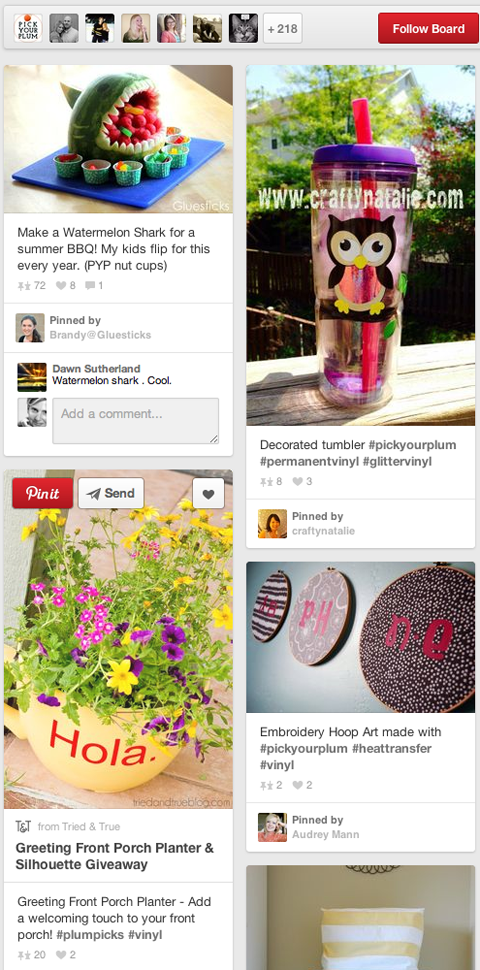 Wählen Sie Ihre Pflaumen-Pflaumen-Picks, die Sie von Ihrem Pinterest-Board gemacht haben