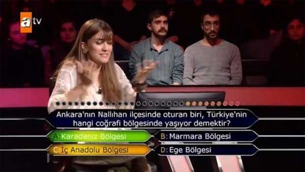 Ankara-Frage, die den Wer wird Millionär?