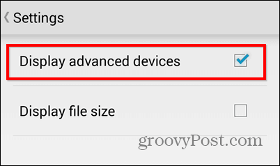 Exportieren Sie Dateien in Dropbox für Android direkt auf die SD-Karte