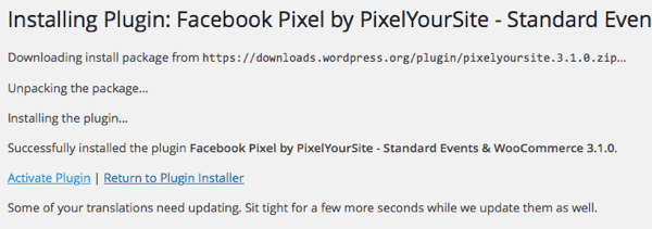 Installieren und aktivieren Sie das PixelYourSite-Plugin.