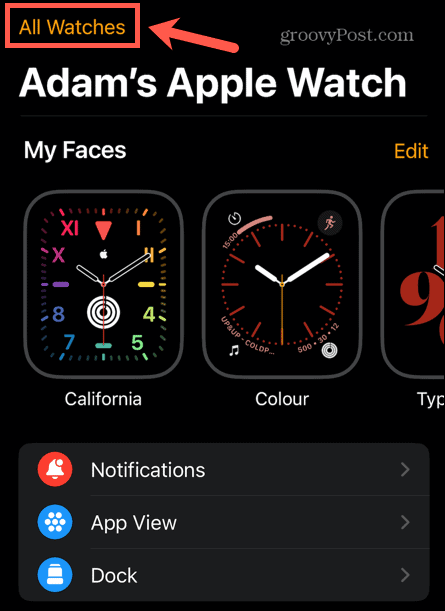 Apple Watch alle Uhren