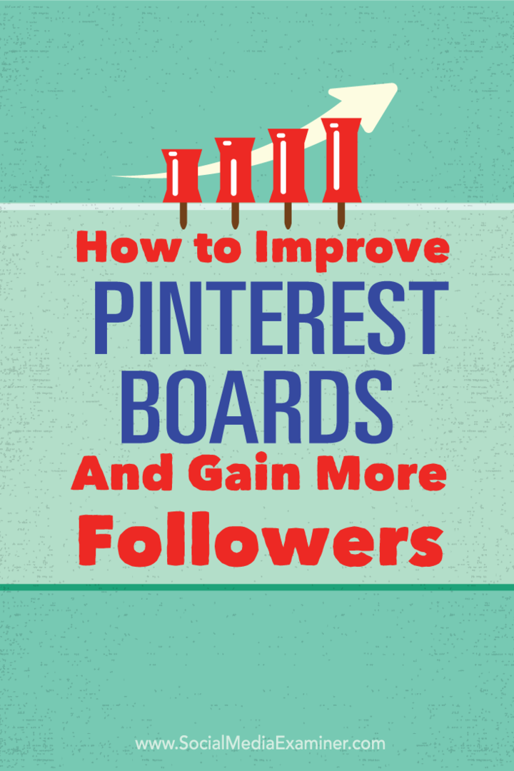 Verbessere pinterest Boards und gewinne Follower