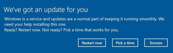 Windows 10 Creators Update zur Lösung von automatischen Neustarts nach Updates