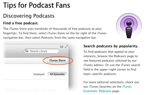 Tipps für Podcast-Fans iTunes