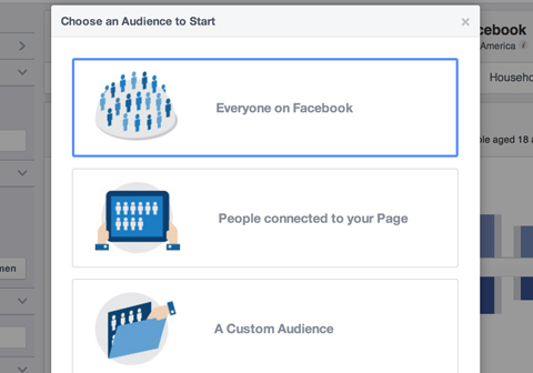 Optionen für die Erstellung von Einblicken in das Facebook-Publikum