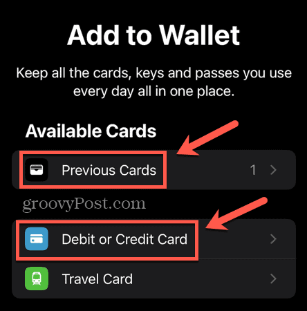 Apple Pay: Alte Karte oder neue Debit- oder Kreditkarte hinzufügen
