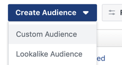 Facebook Ad Funnels Framework Publikum eingerichtet.