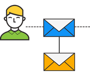 Wenn der Teilnehmer auf die erste E-Mail klickt, diese aber nicht konvertiert, senden Sie eine zweite Folge-E-Mail.