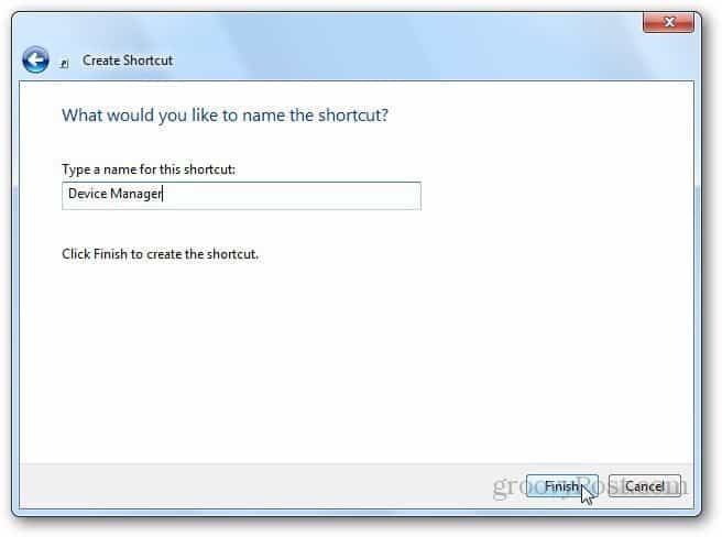 So erstellen Sie eine Verknüpfung zum Starten des Geräte-Managers in Windows 7