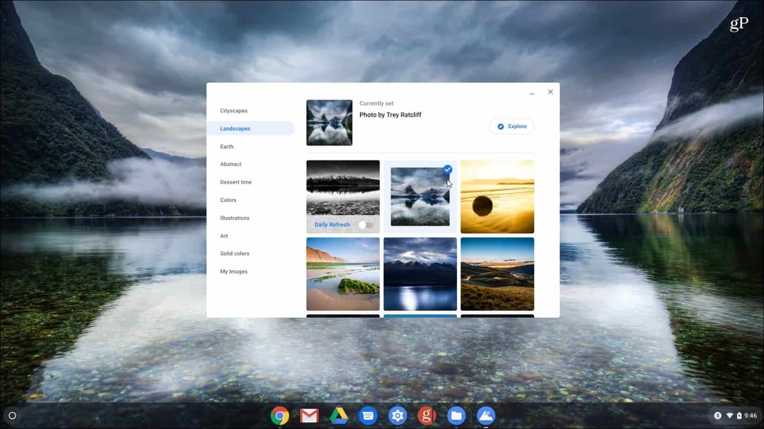 So ändern Sie das Desktop-Hintergrundbild in einem Google Chromebook