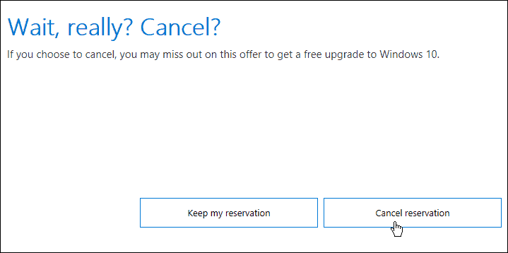 So stornieren Sie Ihre Windows 10-Upgrade-Reservierung