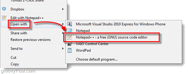 Anpassen Öffnen mit Liste in Windows 7 anpassen