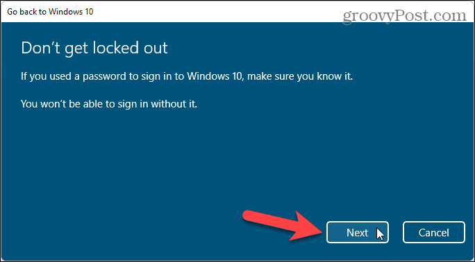 Merken Sie sich Ihr Windows-Passwort, damit Sie nicht ausgesperrt werden