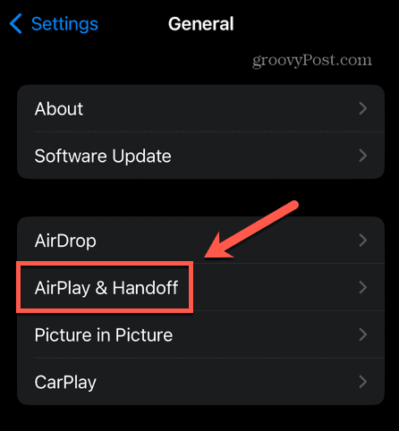 iphone airplay und handoff einstellungen