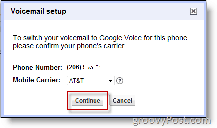 Screenshot - Aktivieren Sie Google Voice für Nicht-Google-Nummern