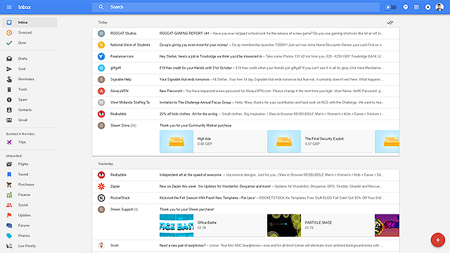 unordentliche Mailbox Google Google Mail Posteingang