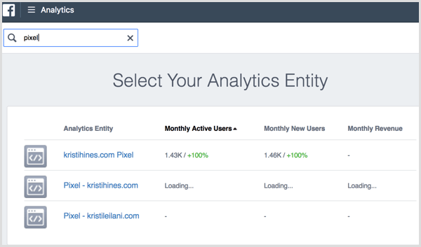 Facebook Analytics-Website