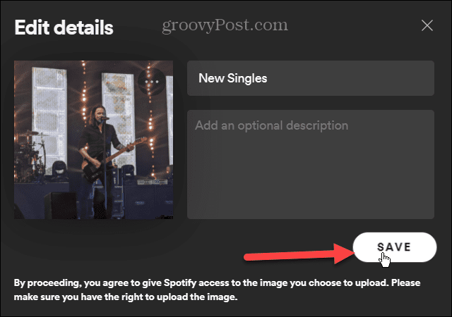 Playlistbild verifizieren Spotify