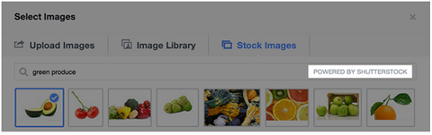 Facebook und Shutterstock