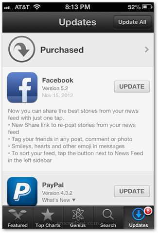 tag Freunde in Facebook iPhone App