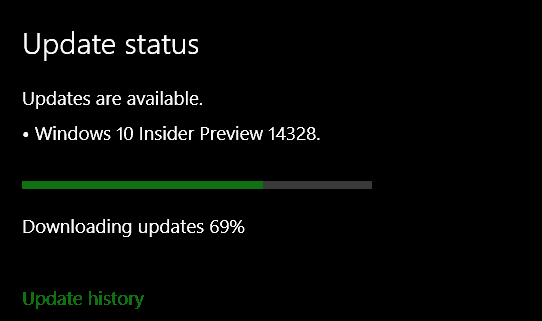 Windows 10 Preview Build 14328