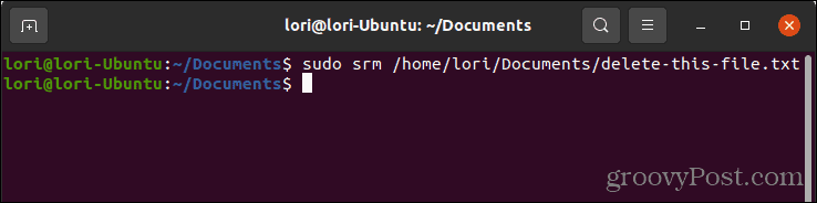 Löschen Sie eine Datei sicher mit Secure-Delete in Linux