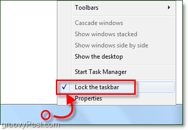 So sperren Sie die Taskleiste in Windows 7
